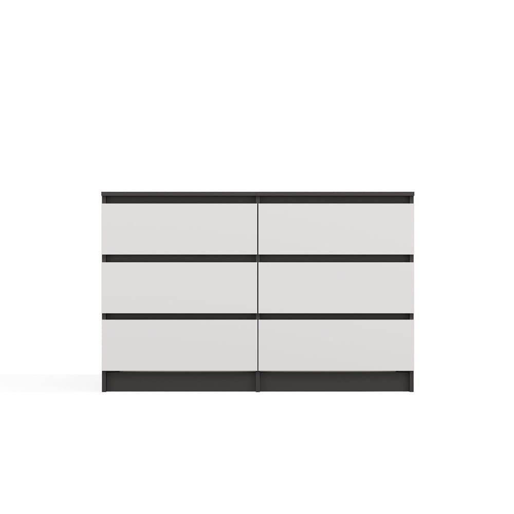 Komoda Malwa M6 120 ANTRACYT / BIAŁY