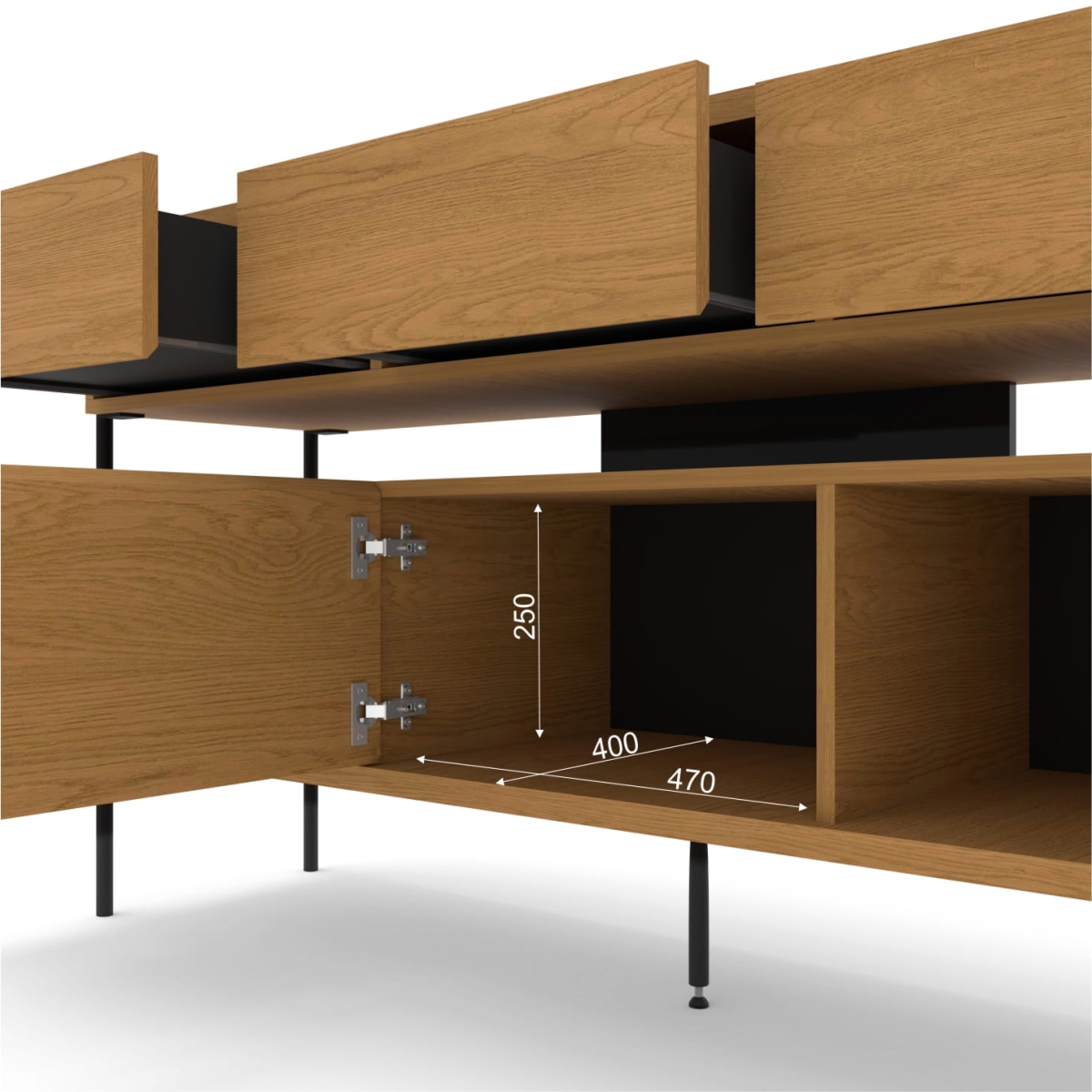 Komoda Puffin 3D3S orzech włoski