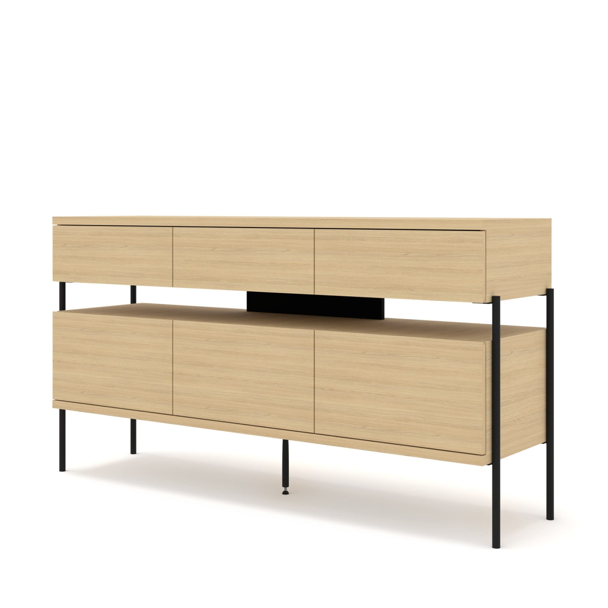 Komoda Puffin 3D3S dąb naturalny