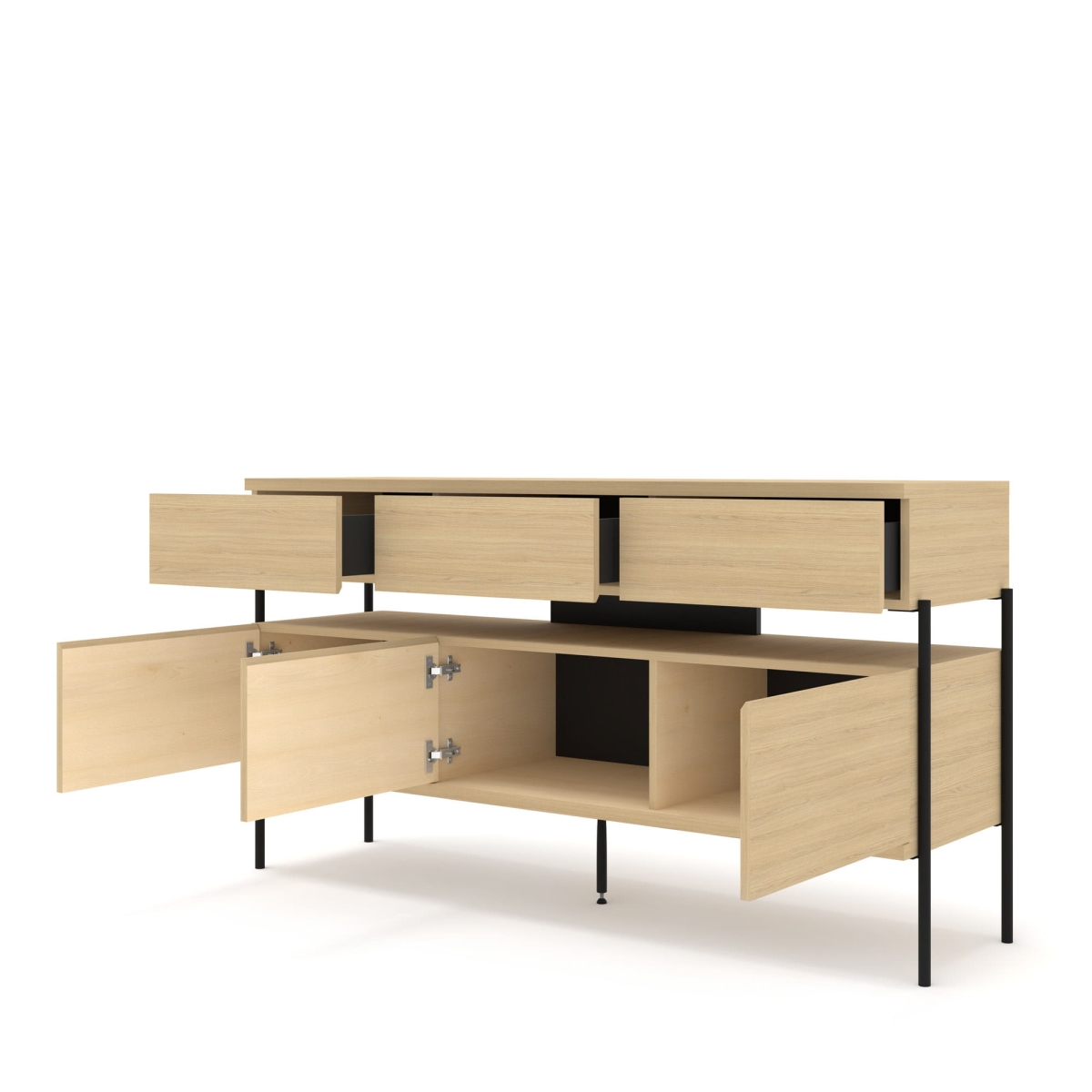 Komoda Puffin 3D3S dąb naturalny