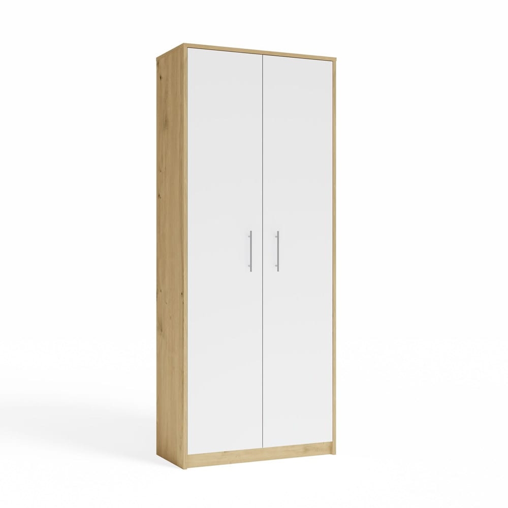 Regał Biurowy OLIV 2D 2 Drzwi Do Biura Do Gabinetu Salonu DĄB ARTISAN BIEL