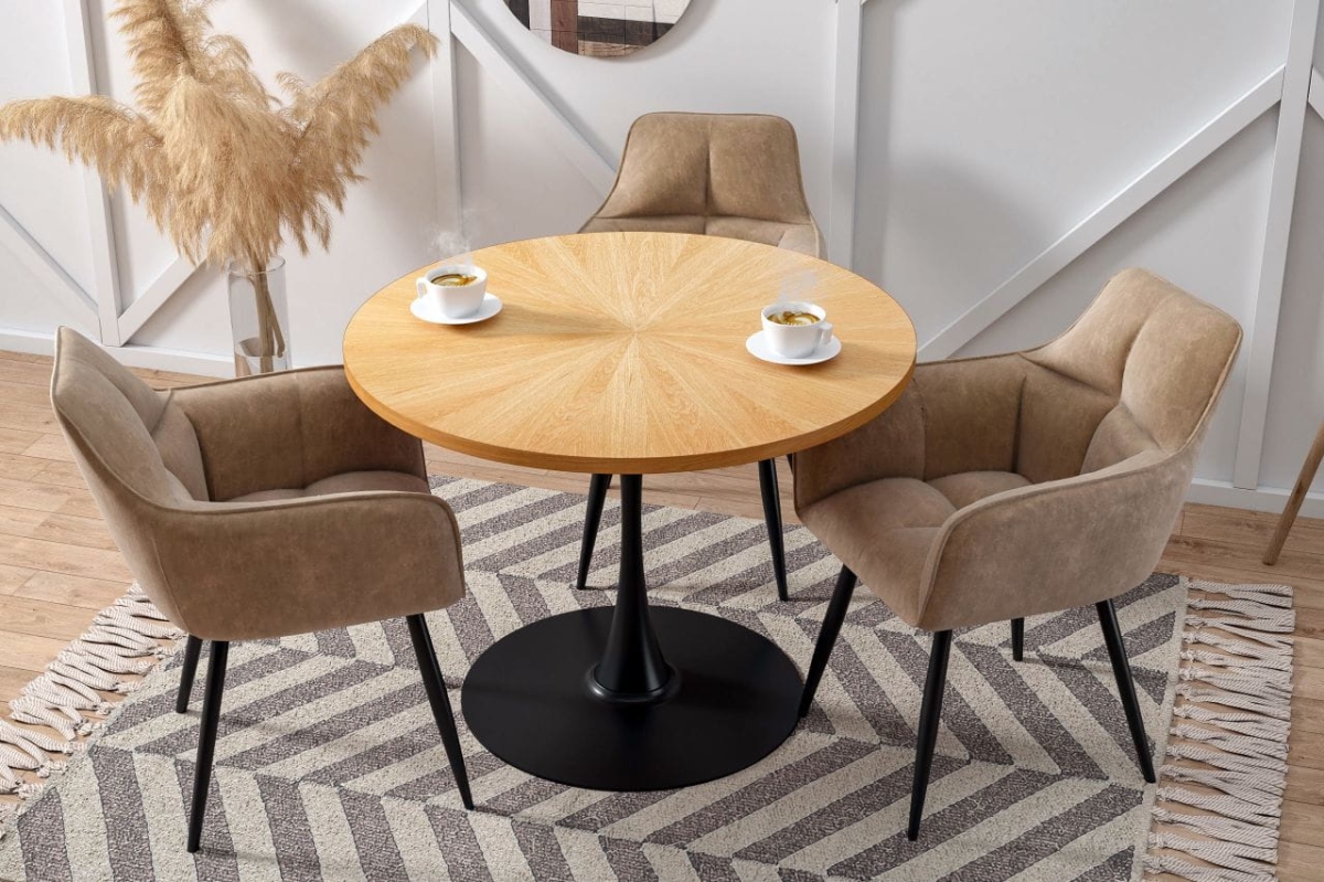 Stół okrągły (dąb naturalny) Fi100