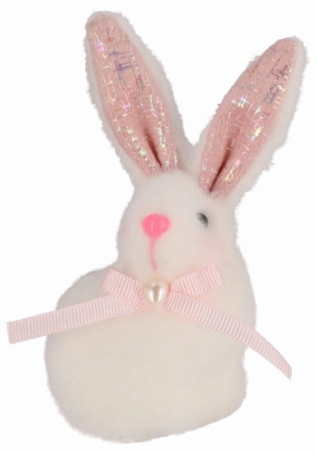 Materiałowy zajączek do postawienia ozdoba