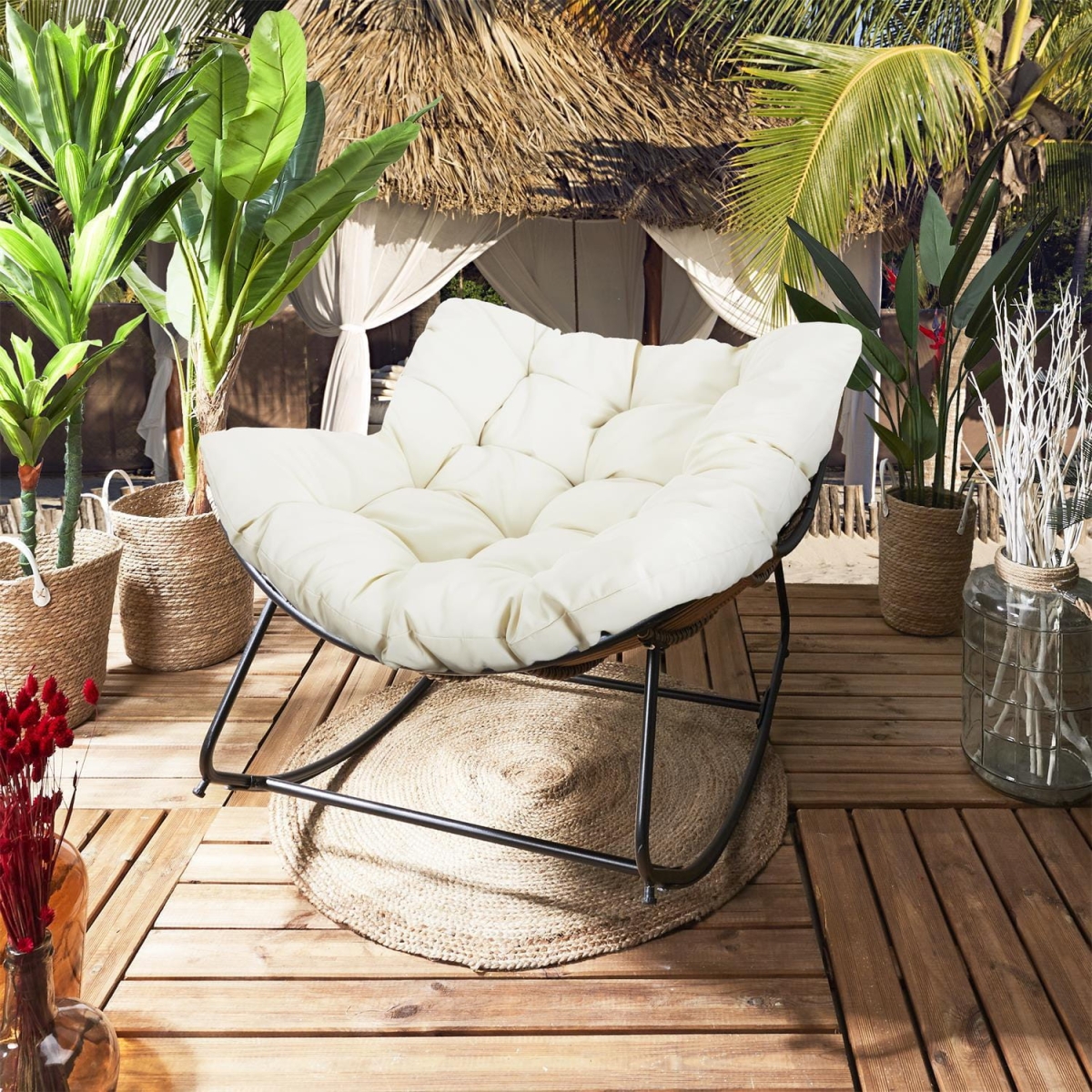 Fotel ogrodowy Tulum biały