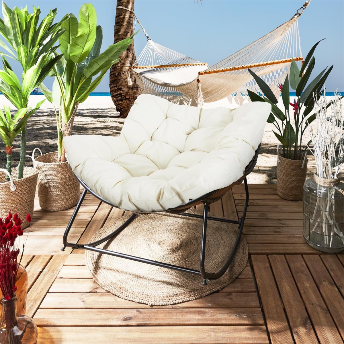 Fotel ogrodowy Tulum biały