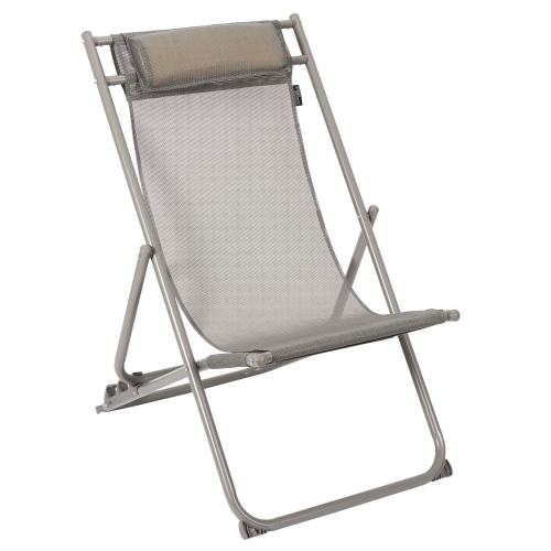 Leżak składany beżowy ciemny Canard 