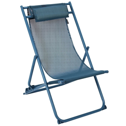 Leżak składany niebieski, do ogrodu Canard 