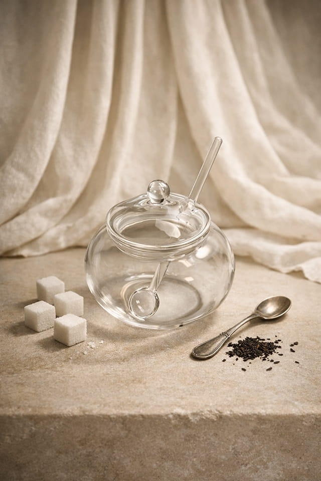 Mini cukiernica z łyżeczką SHP JAR transparentna