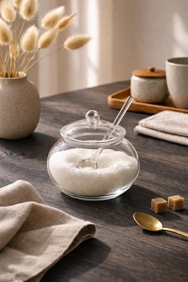 Mini cukiernica z łyżeczką SHP JAR transparentna