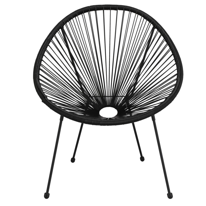 Krzesło ogrodowe ACAPULCO na balkon - czarne