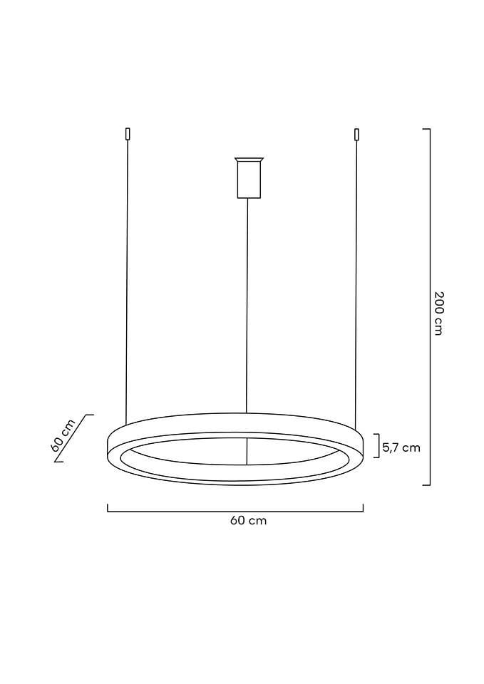MOOSEE lampa wisząca RING 60 srebrna