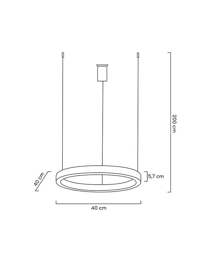 MOOSEE lampa wisząca RING 40 srebrna