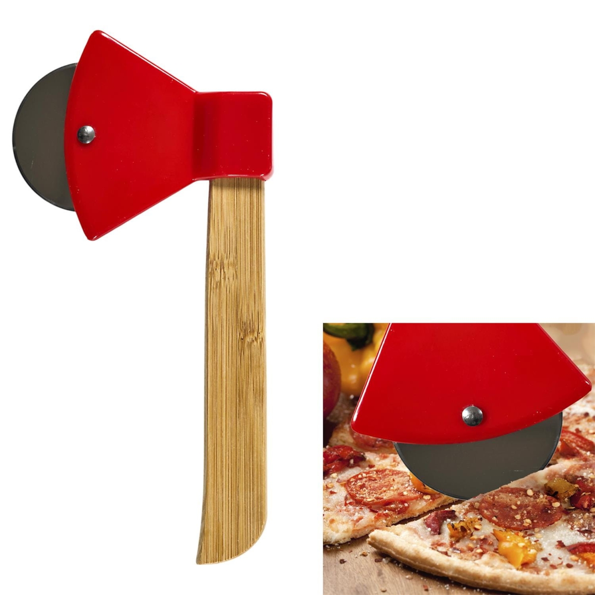 Nóż do pizzy Siekierka czerwony