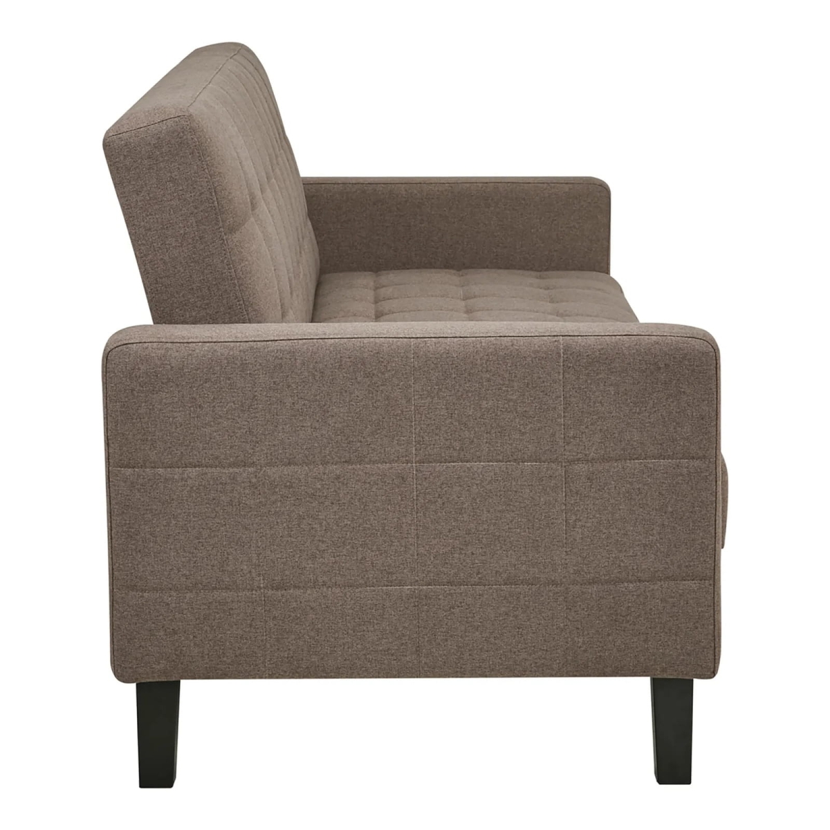 Sofa rozkładana Milton brązowa/ czarne