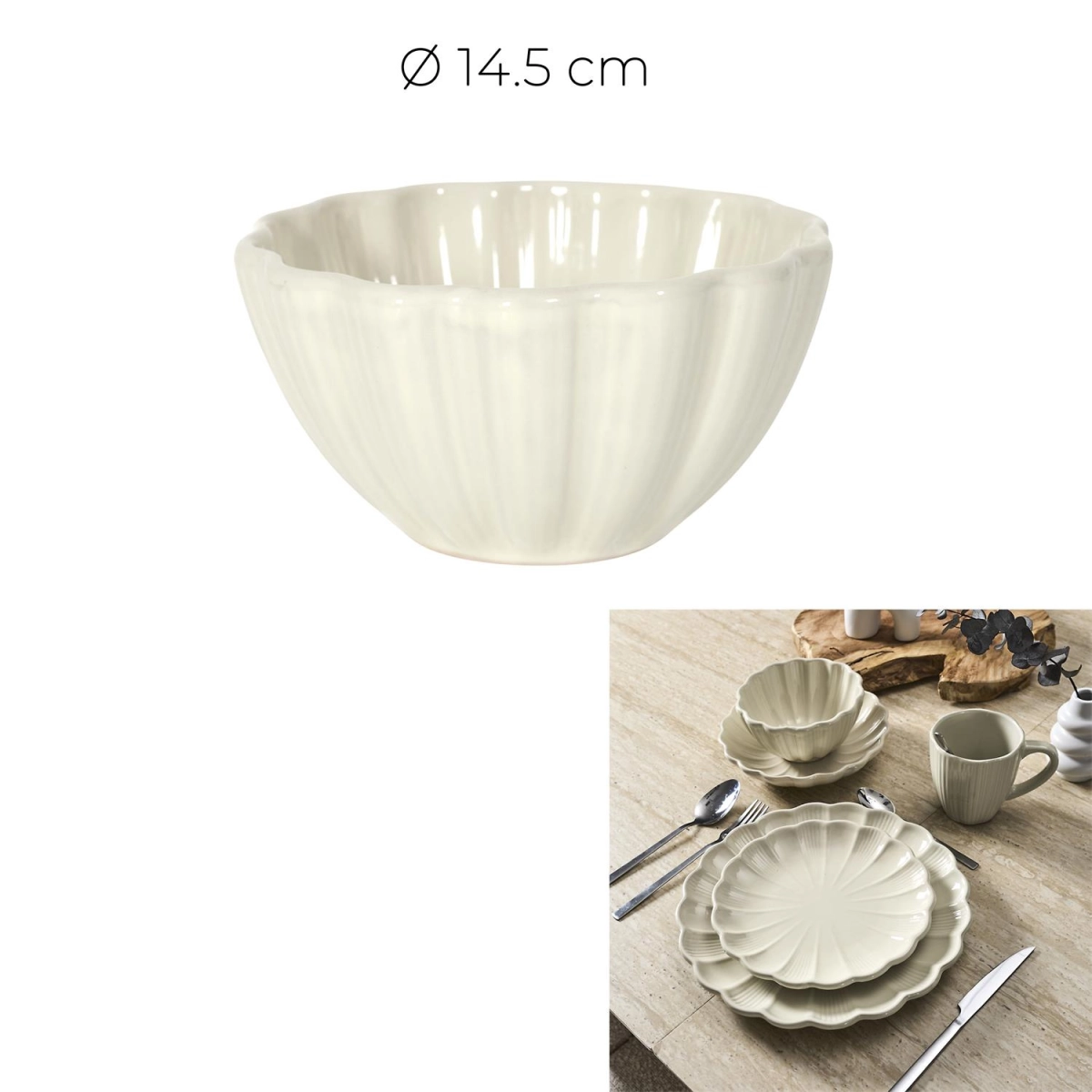 Miseczka Calista 550ml kremowa