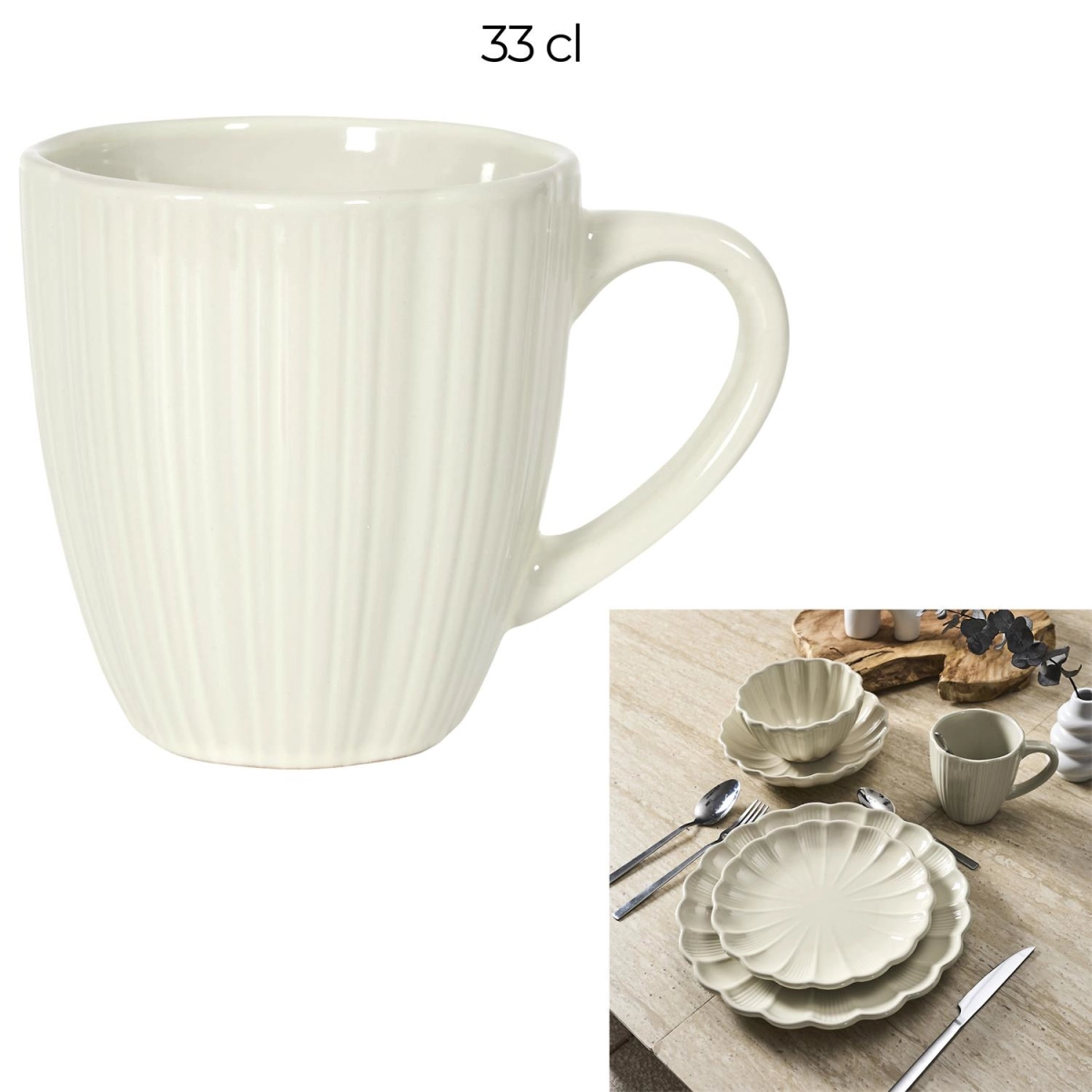 Kubek Calista kremowy 330ml