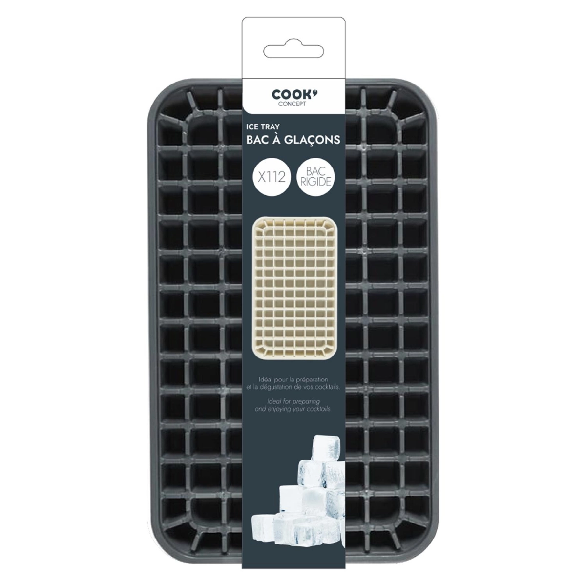 Tacka do mrożenia kostek lodu beżowa