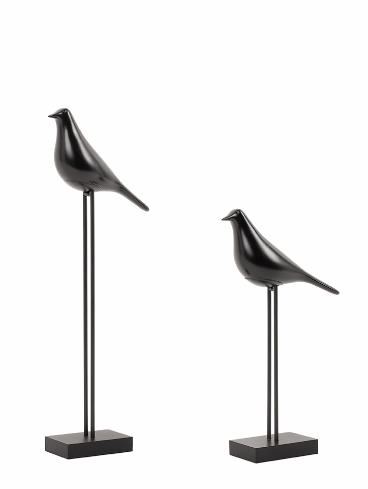 Zestaw 2 dekoracji SHP BIRDY czarna