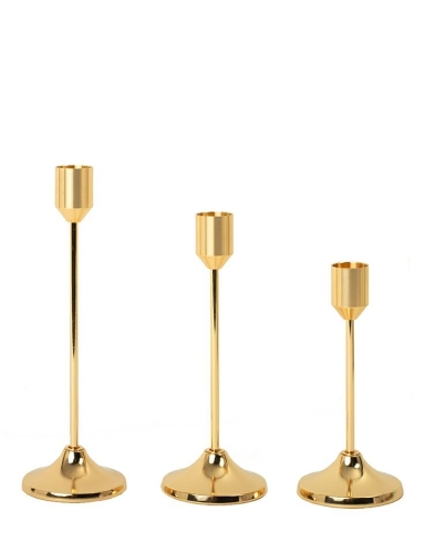 Zestaw 3 świeczników złotych Splend SHP 