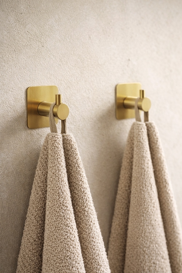 Zestaw 2 haczyków samoprzylepnych SHP BAROLO złoty