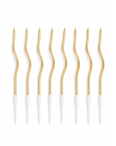 Zestaw 36 świeczek złotych Twist SHP