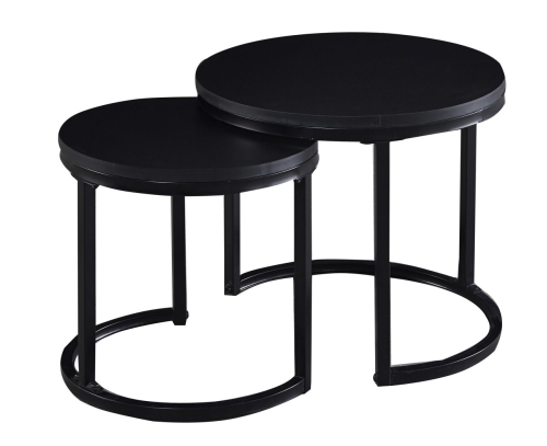 Zestaw dwóch stolików czarnych, do salonu Zoya