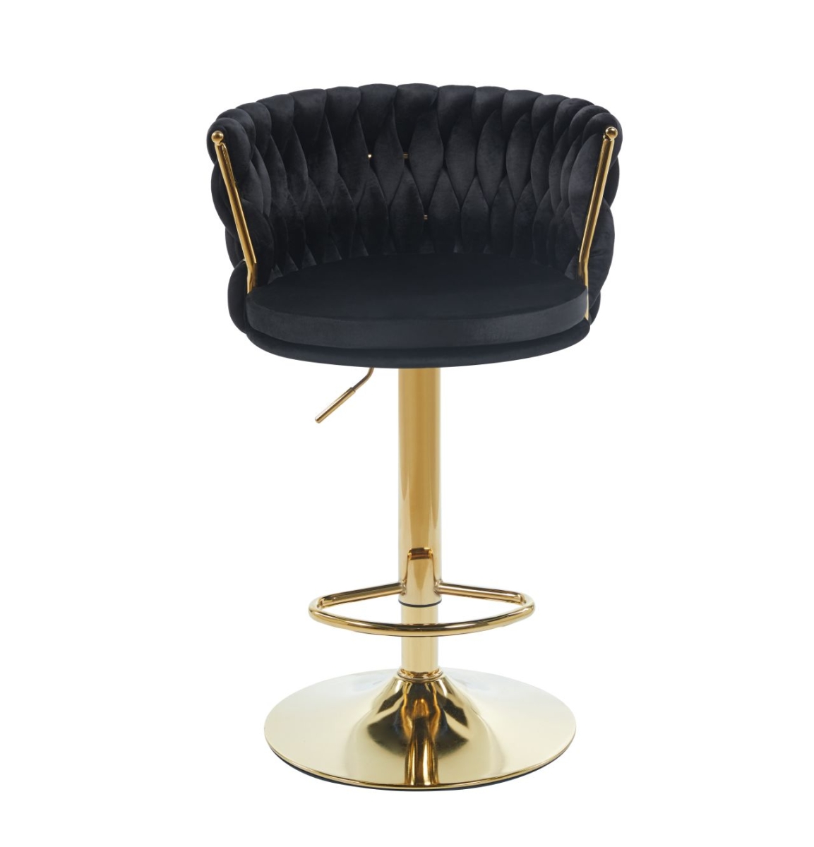Hoker velvet czarny (złoty stelaż)