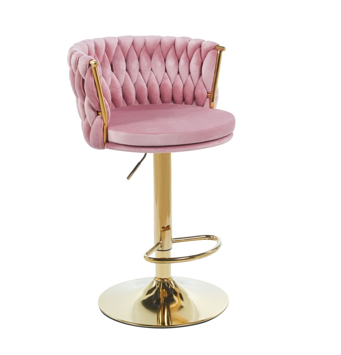 Hoker velvet różowy (złoty stelaż)