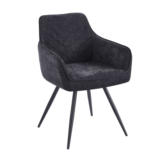 Krzesło kubełkowe czarne, z czarnymi nogami Wind 99