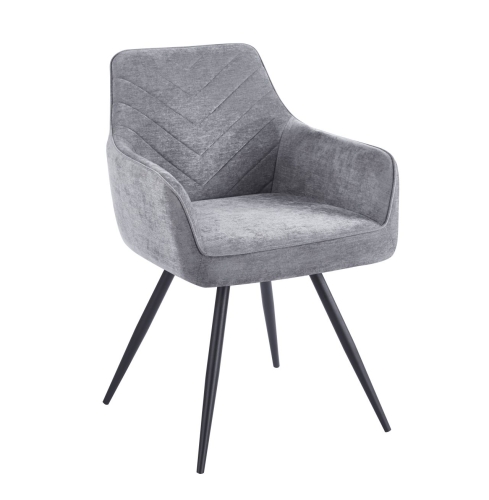 Krzesło kubełkowe szare, z czarnymi nogami Wind 89