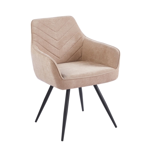 Krzesło kubełkowe beżowe, z czarnymi nogami Wind 11