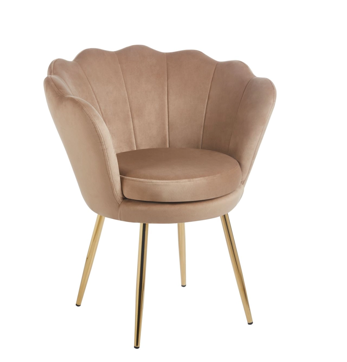 Fotel velvet (cappuccino) /nogi złote/