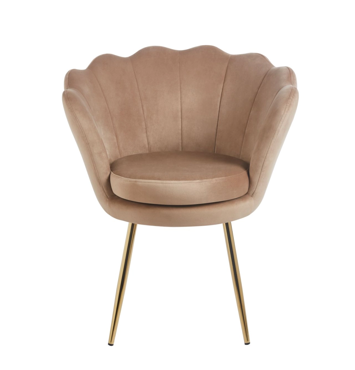 Fotel velvet (cappuccino) /nogi złote/