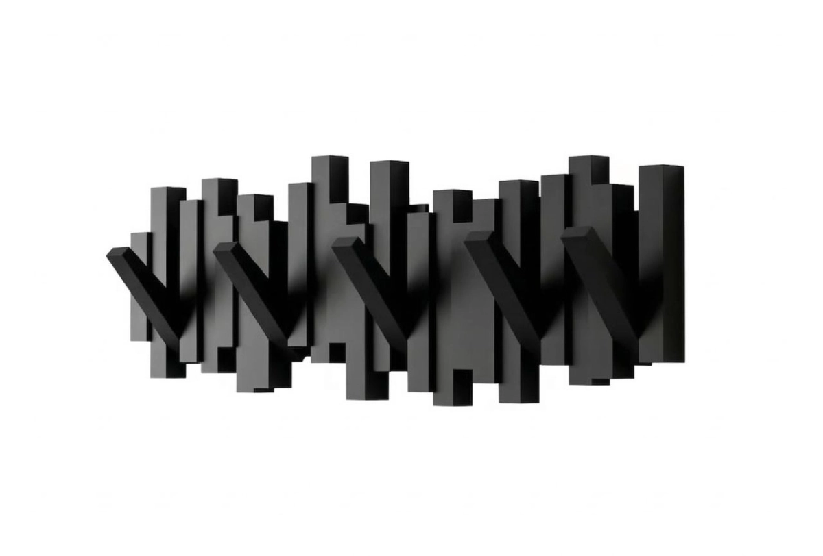 Wieszak ścienny - czarny