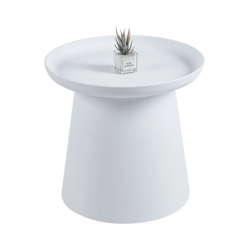  Ława okrągła 50 cm, biała do salonu Andy