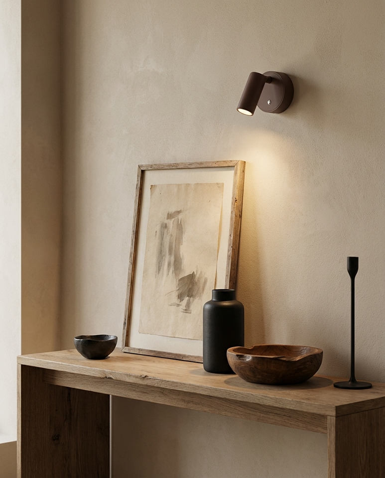 Lampa ścienna SHP PICKET brązowa