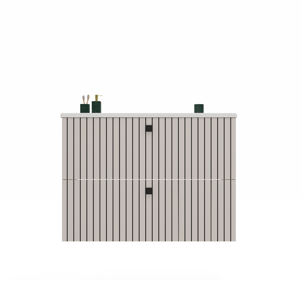 SZAFKA POD UMYWALKĘ TIGO 80 2S KASZMIR RYFLOWANY FRONT + UMYWALKA