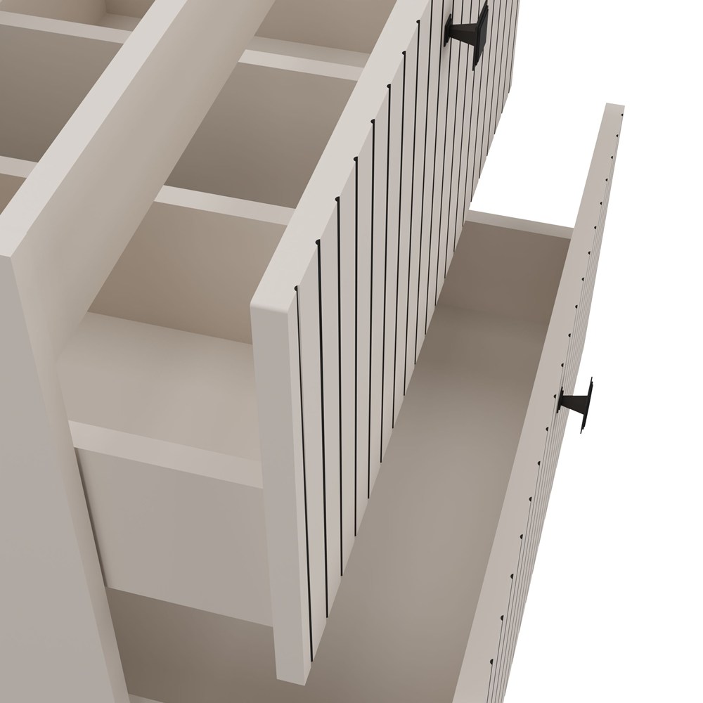 SZAFKA POD UMYWALKĘ TIGO 60 2S KASZMIR RYFLOWANY FRONT + UMYWALKA