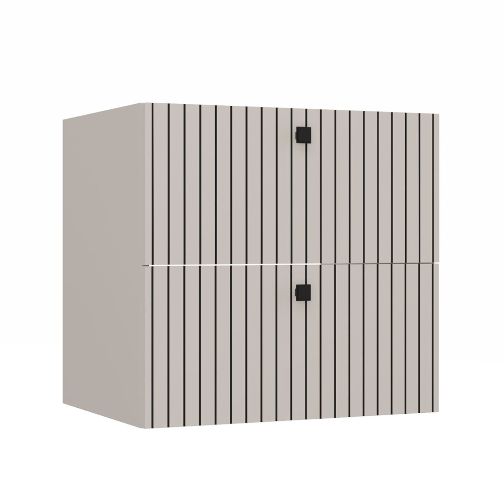 SZAFKA POD UMYWALKĘ TIGO 60 2S KASZMIR 2 SZUFLADY RYFLOWANY FRONT WISZĄCA