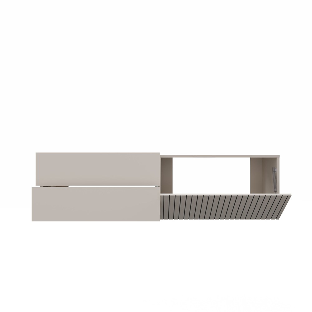 SZAFKA POD UMYWALKĘ TIGO 1D2S KASZMIR 140 CM 2 SZUFLADY RYFLOWANY FRONT WISZĄCA