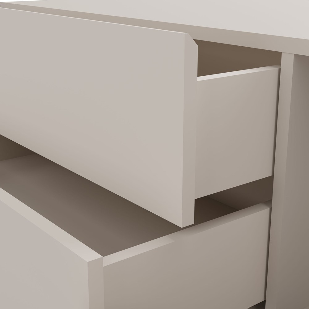 SZAFKA POD UMYWALKĘ TIGO 1D2S KASZMIR 140 CM 2 SZUFLADY RYFLOWANY FRONT WISZĄCA