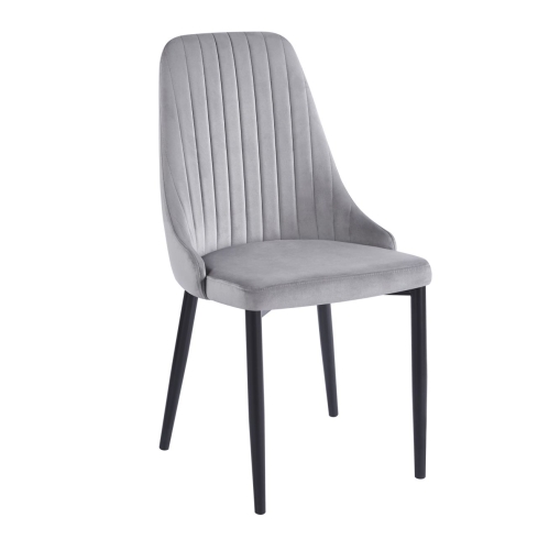 Krzesło tapicerowane do jadalni, szare River