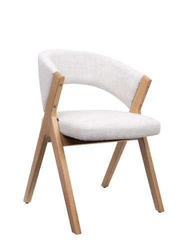 Krzesło beżowe z oparciem, do salonu Firenze