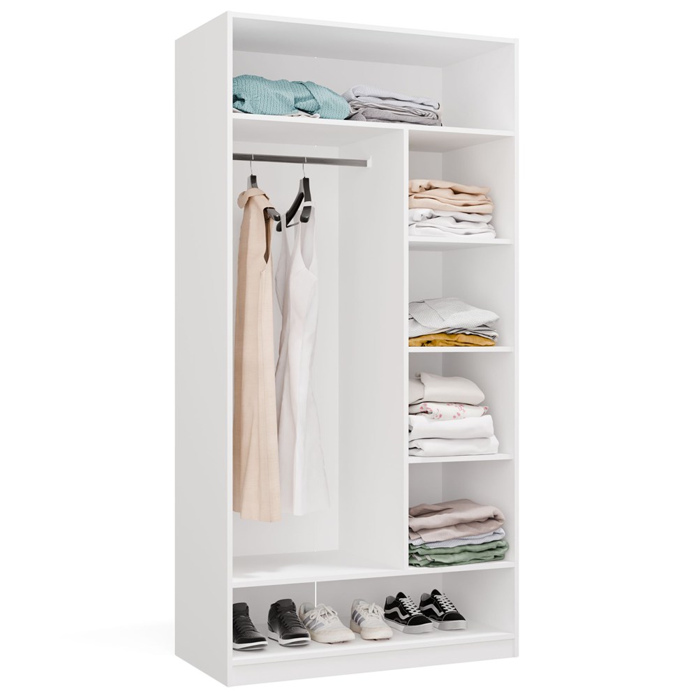 Garderoba Szafa OPENO 1W6P BIAŁA Modułowa Regał z Drążkiem Półki Sypialnia