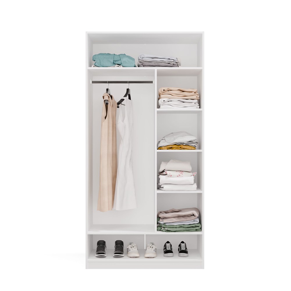 Garderoba Szafa OPENO 1W6P BIAŁA Modułowa Regał z Drążkiem Półki Sypialnia