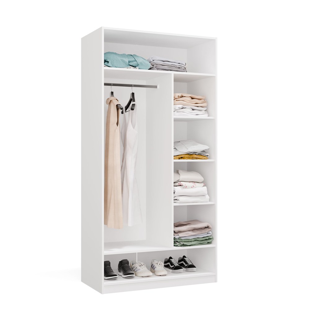 Garderoba Szafa OPENO 1W6P BIAŁA Modułowa Regał z Drążkiem Półki Sypialnia