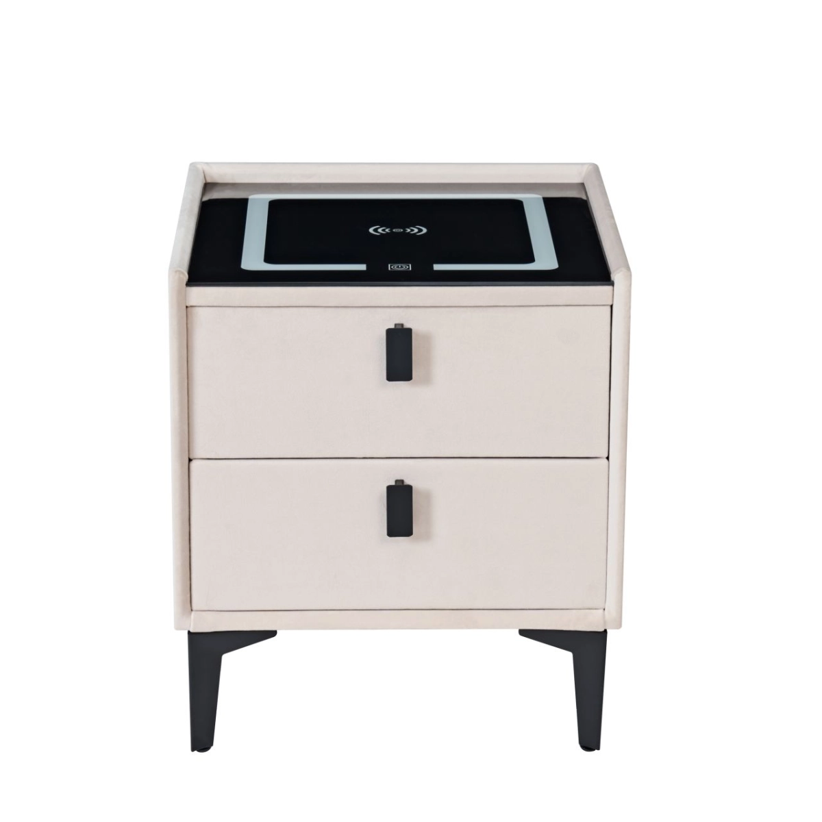 PRZEDSPRZEDAŻ -15% do 05.05 ! Szafka nocna SMART - velvet beżowa Riviera 06