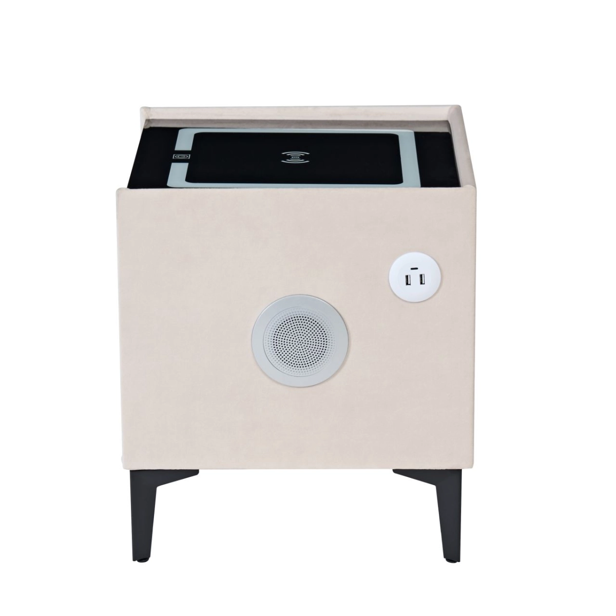 PRZEDSPRZEDAŻ -15% do 05.05 ! Szafka nocna SMART - velvet beżowa Riviera 06