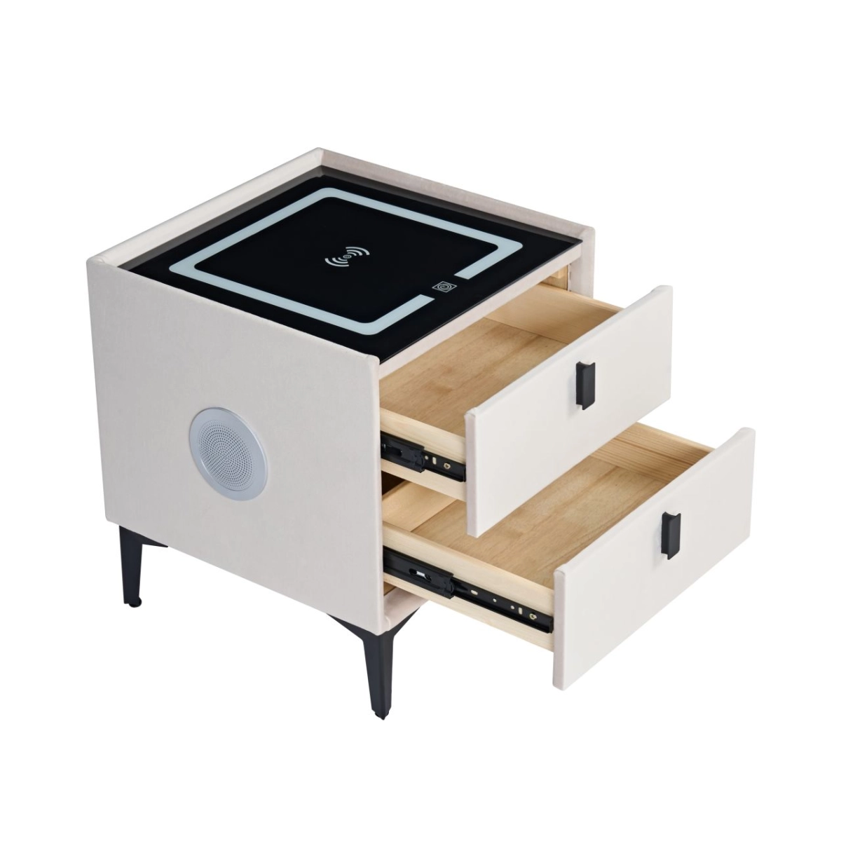 PRZEDSPRZEDAŻ -15% do 05.05 ! Szafka nocna SMART - velvet beżowa Riviera 06