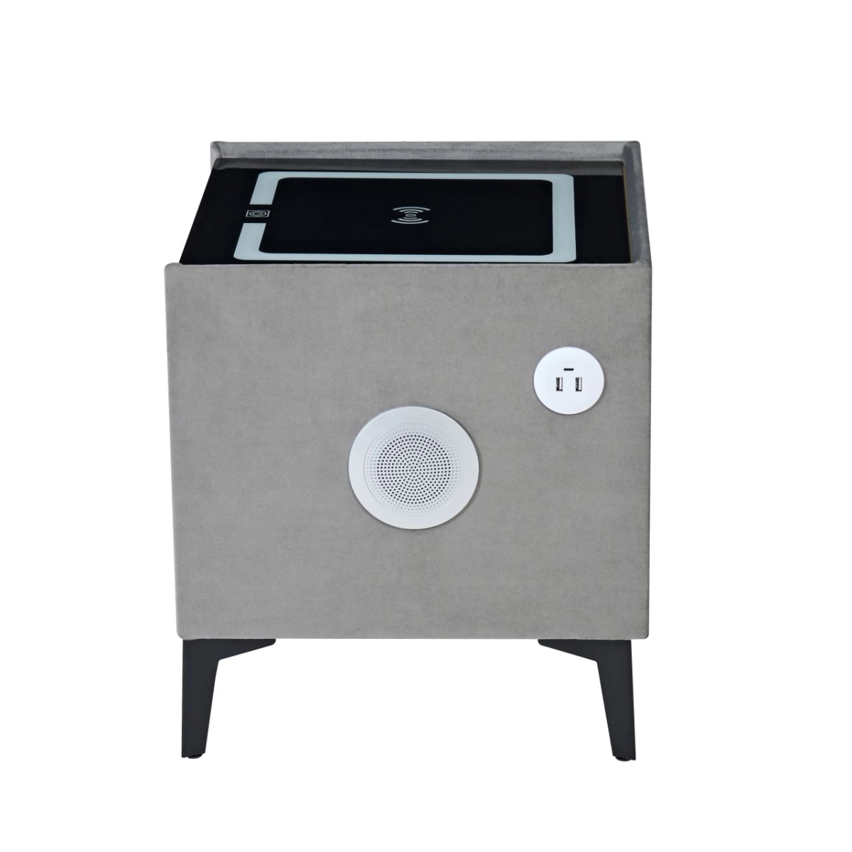 PRZEDSPRZEDAŻ -15% do 05.05 ! Szafka nocna SMART - velvet szara Riviera 91